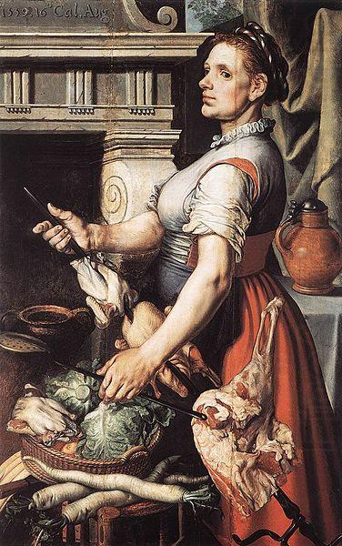 Cook in front of the Stove, Pieter Aertsen